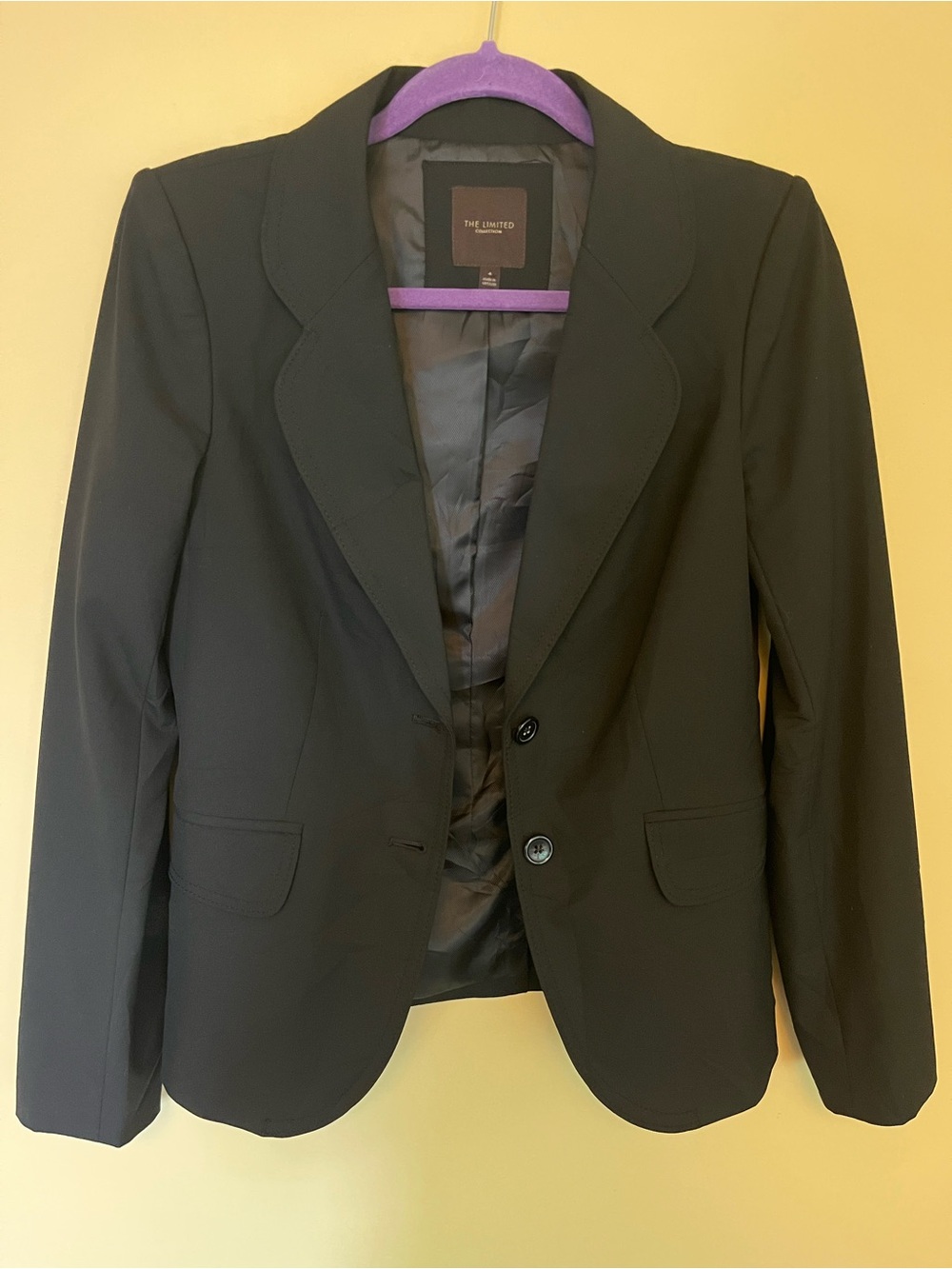 The Limited Black Women's Blazer with Notch Lapel
